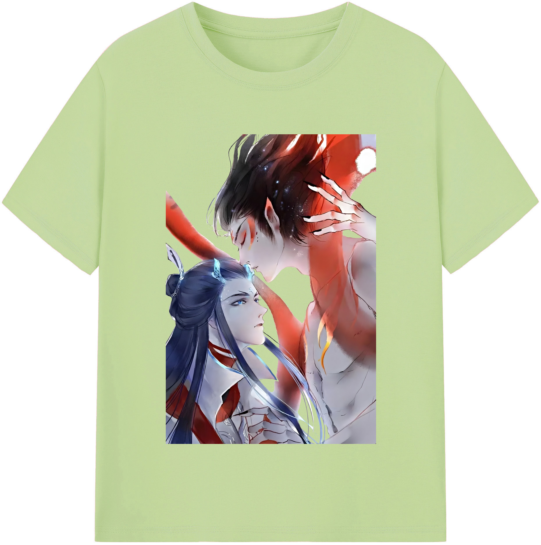 （画像用） Ne Zha 2 ナタ 魔童の大暴れ 綿100％半袖Tシャツ（フロントプリント）